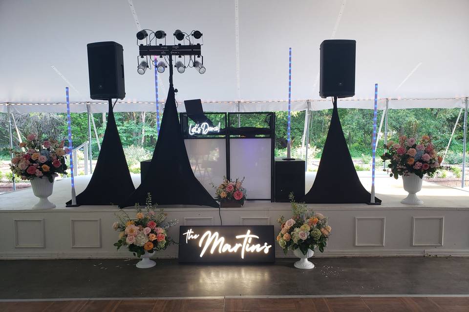Clark Gardens DJ setup