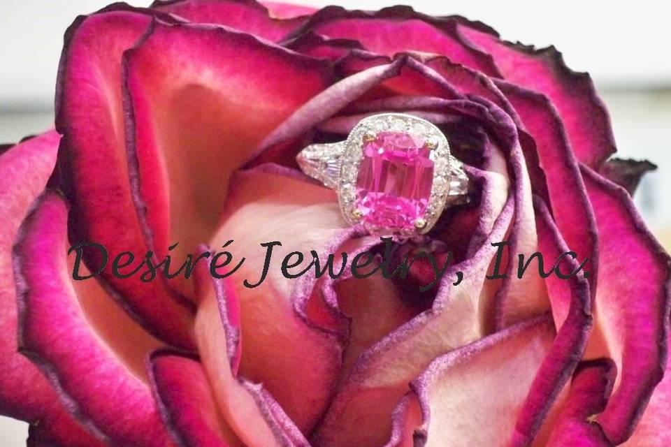 Beautiful Pink Sapphire and diamond Ring!