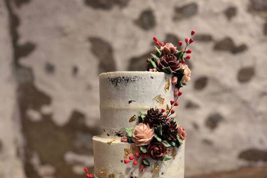 Bare Iced w/Buttercream Flower