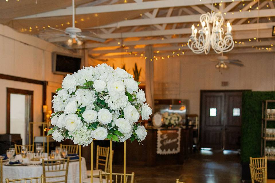 Faux Centerpiece on Gold stand