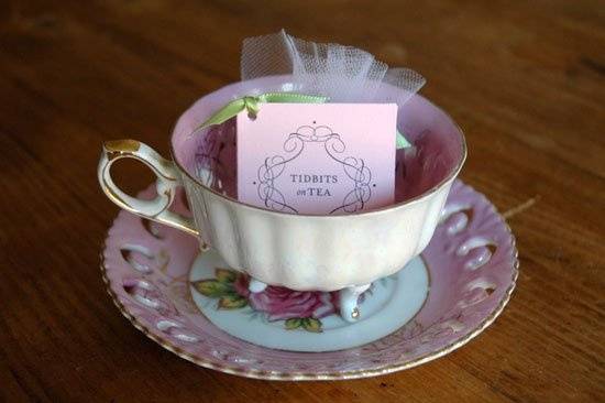 Tea inspired favors, menus and place cards for the Horticultural Society of New Yorks 2008 Gala.