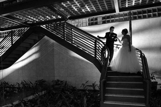 Couple at the staircase