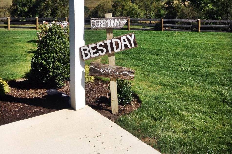 Wedding signs