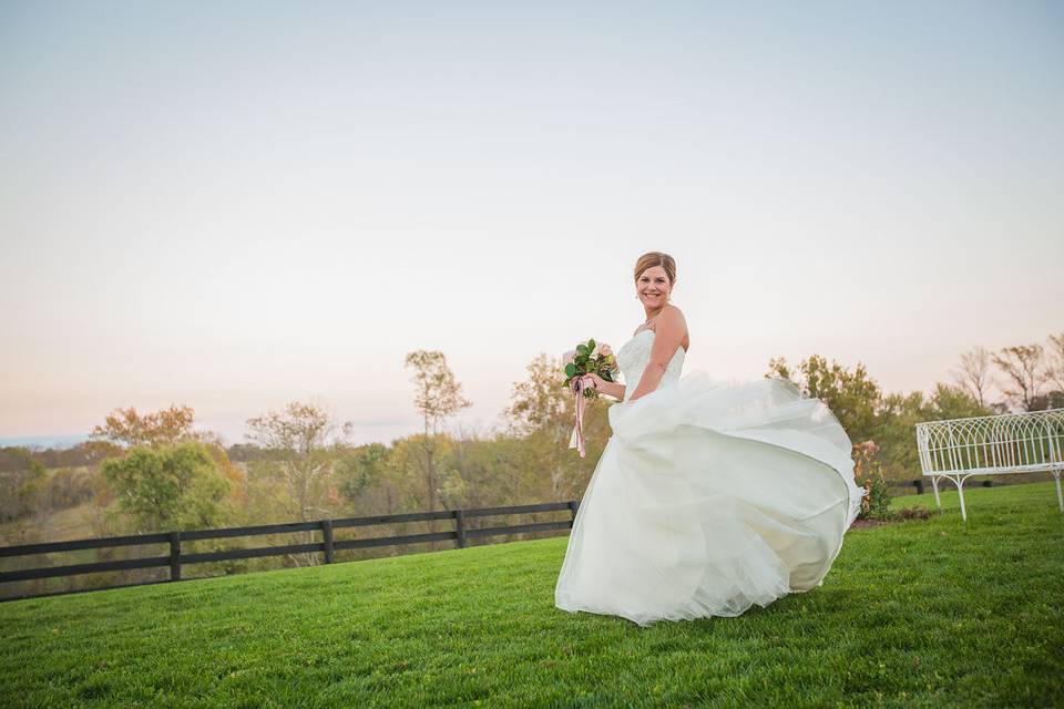 Bride in the field