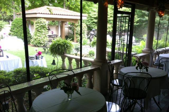 Tables with garden view