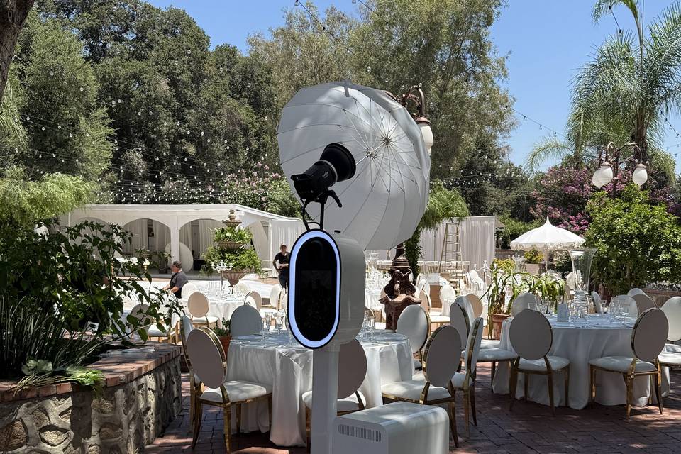 Garden reception setup