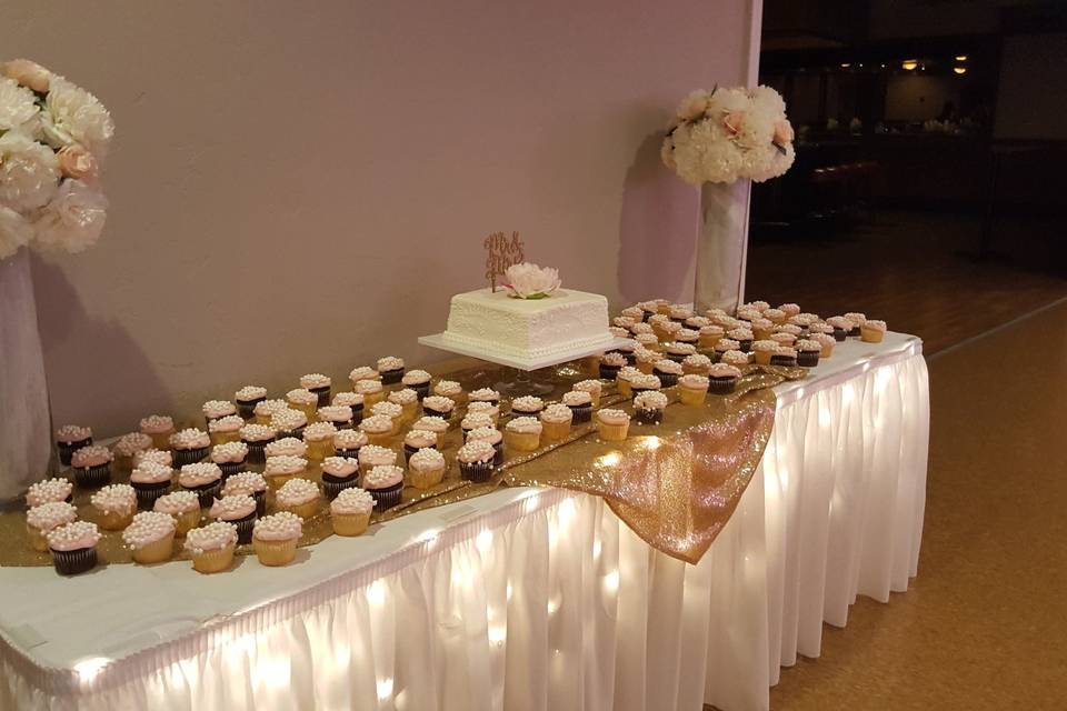 Wedding cake and treats