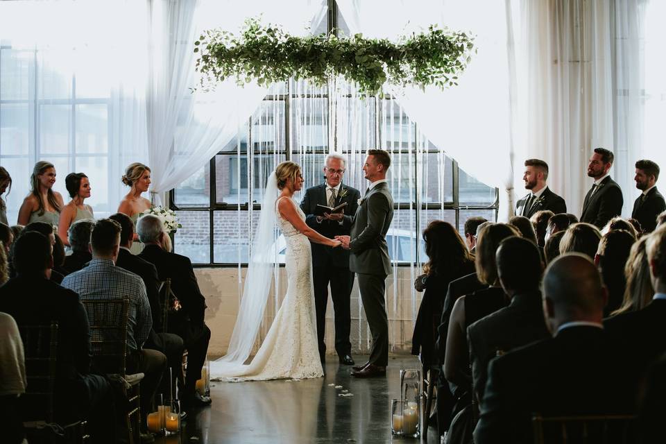 Indoor wedding ceremony