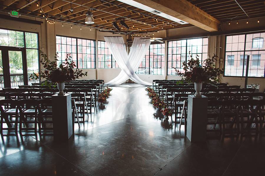 Indoor wedding setup