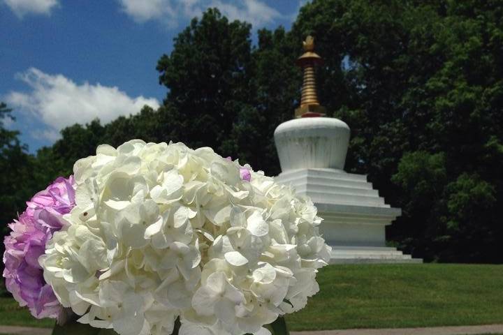 Wedding at a buddhist temple