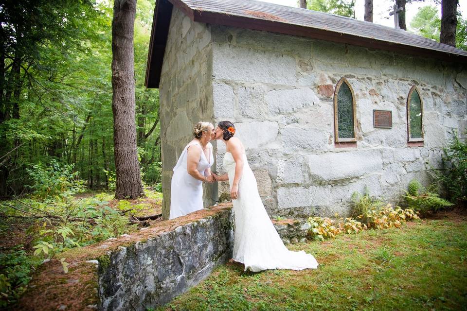 Secret chapel in the woods