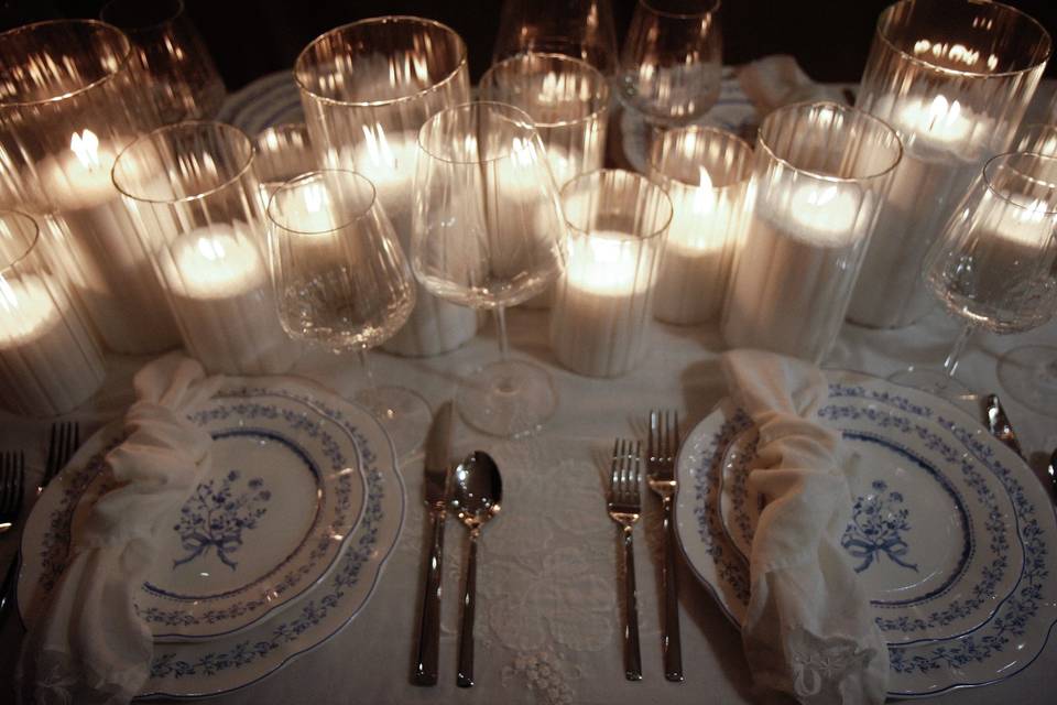 Granulated wax Pillar candles