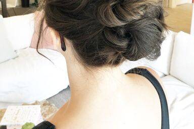 Neat updo