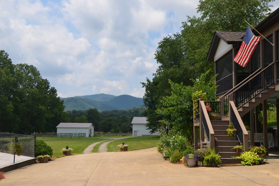 View from the driveway