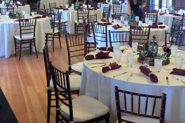 Reception hall setup