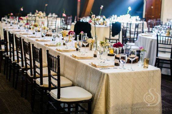 Long table setup and decor