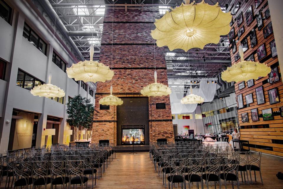 Indoor wedding setup