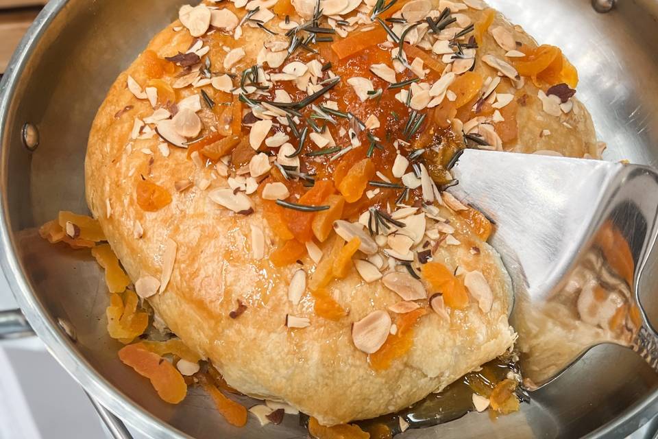 Apricot & Almond Baked Brie