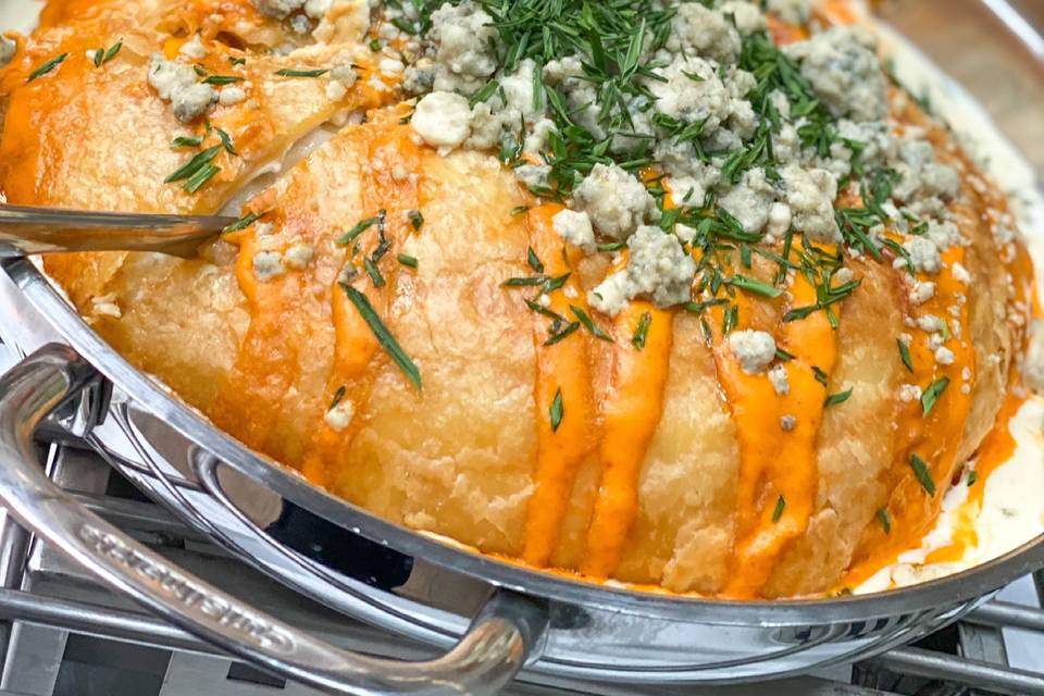 Buffalo Chicken Baked Brie