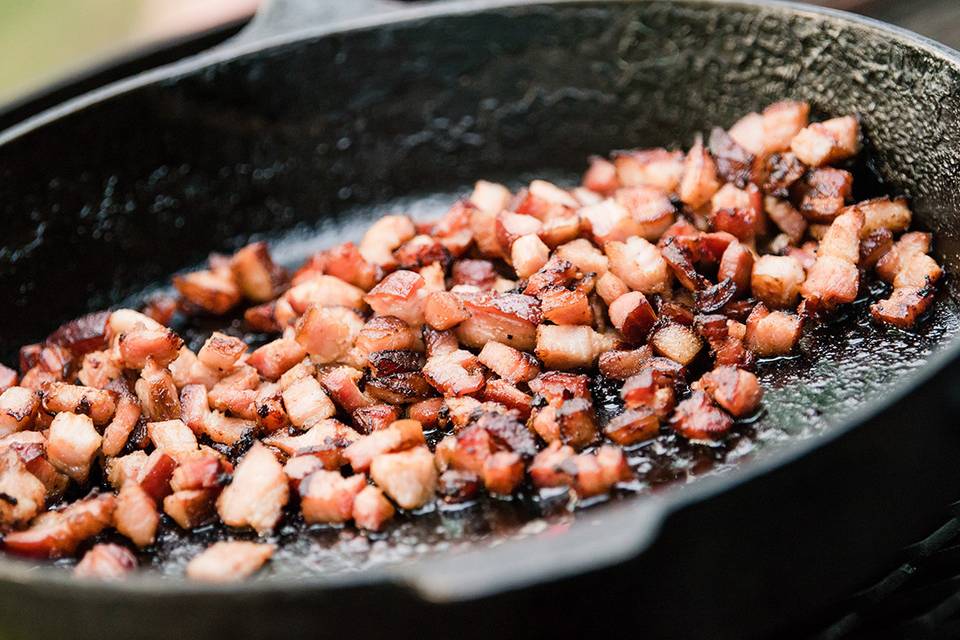 On the pan