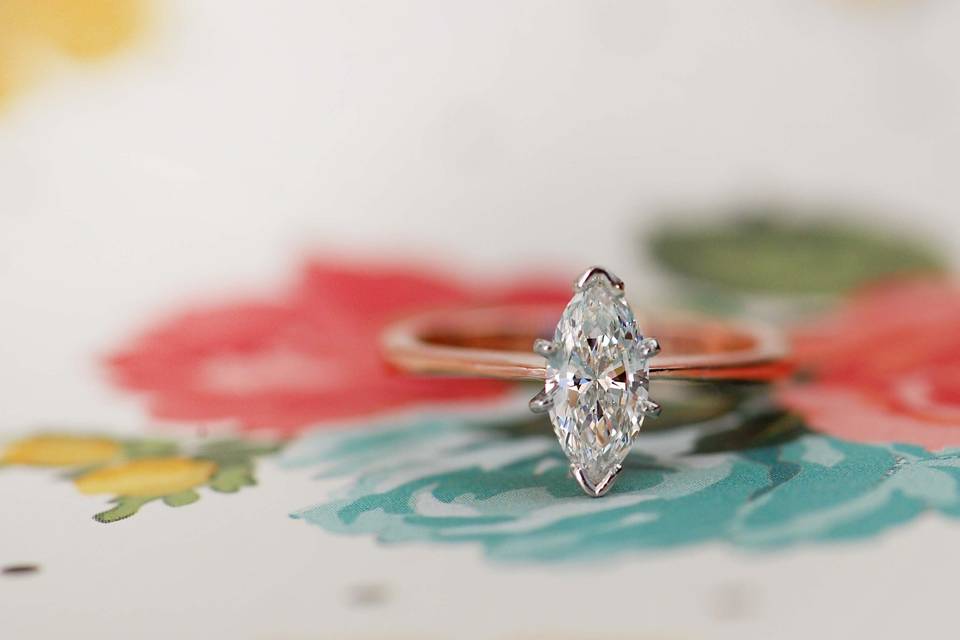 Marquise cut solitaire