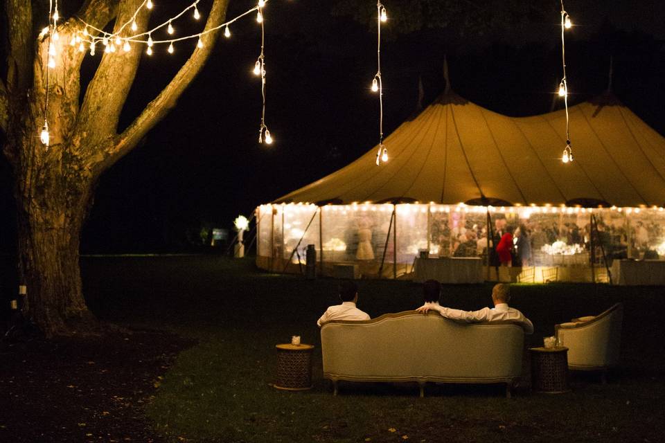 Tented reception in the maple grove - joesph laurin photography