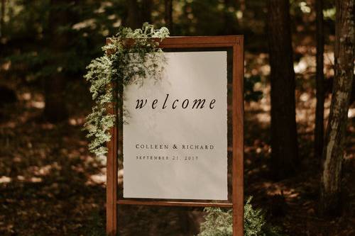 Hand-Lettered Welcome Sign
