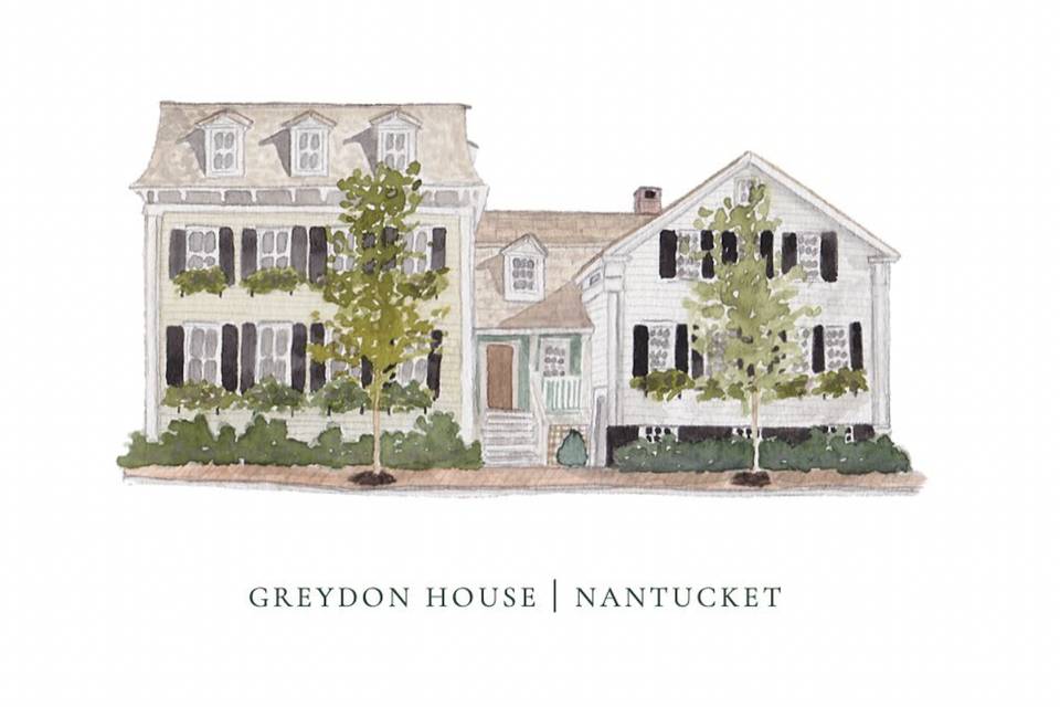 Greydon House Venue Watercolor