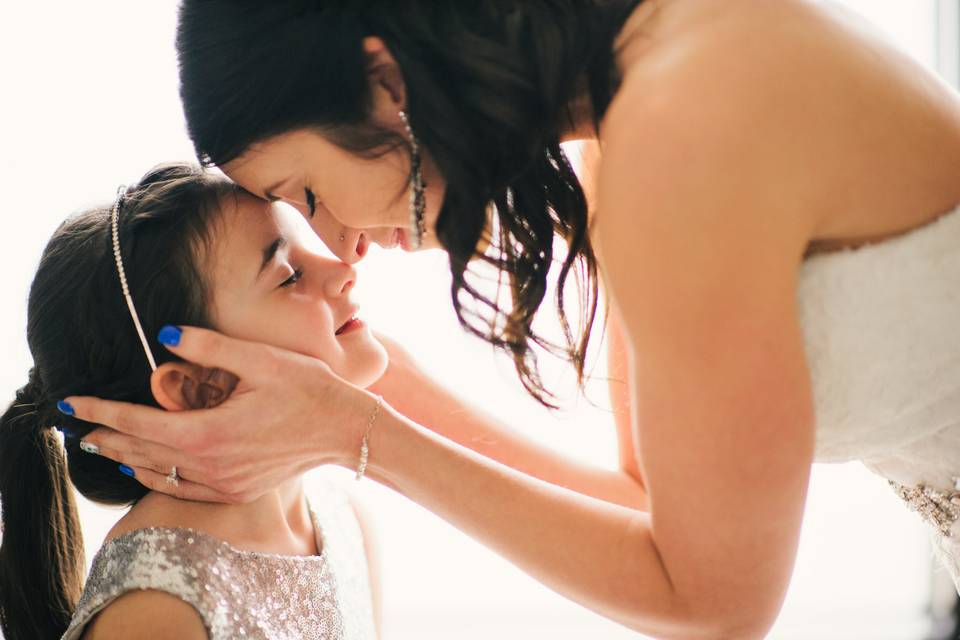 Bride and Daughter moment