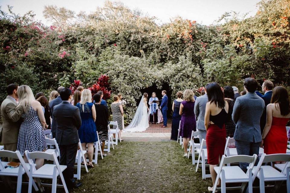 Forest wedding ceremony