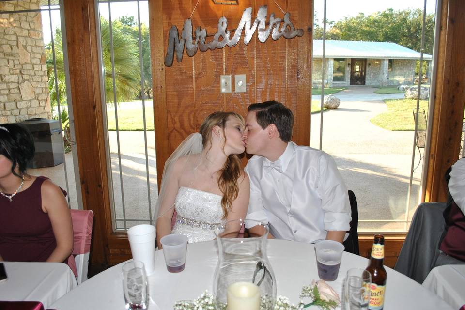 Wedding kisses