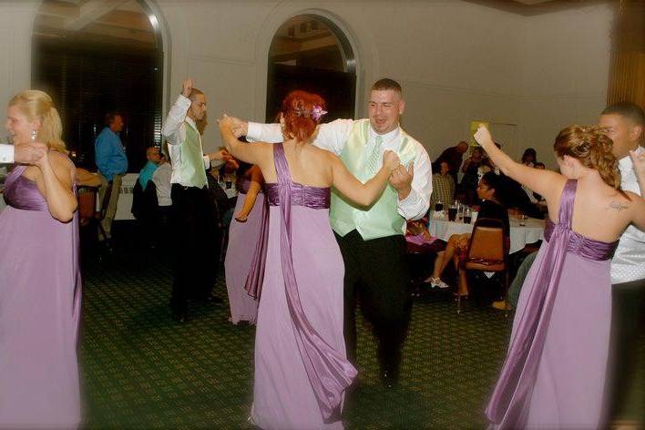 Guests dancing