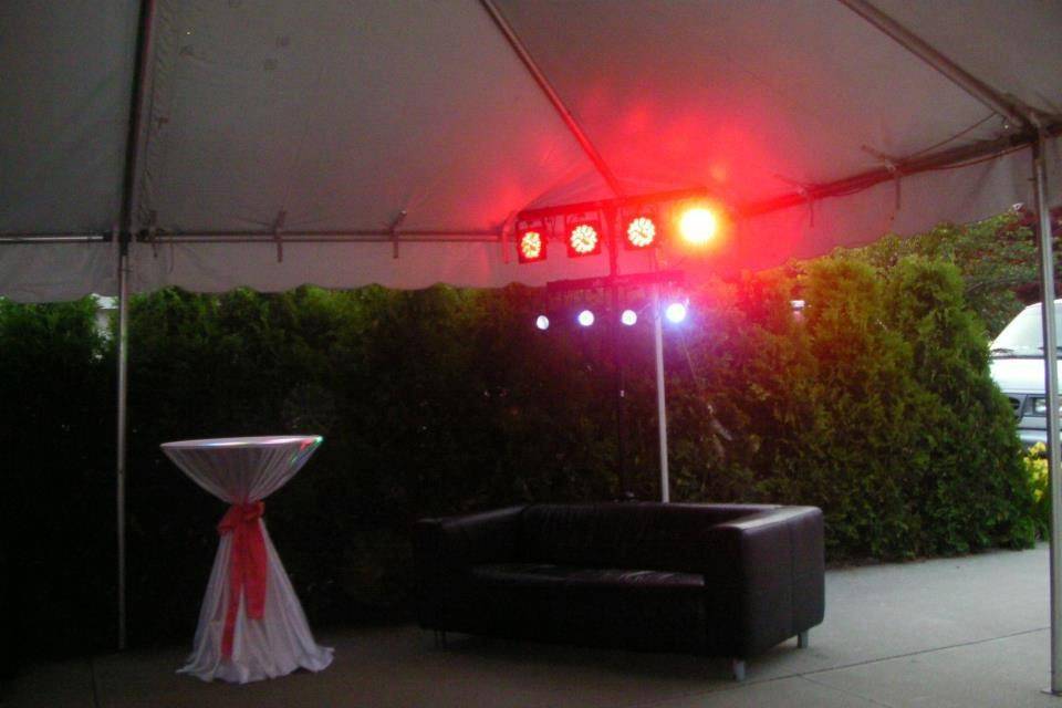 DJ lighting setup