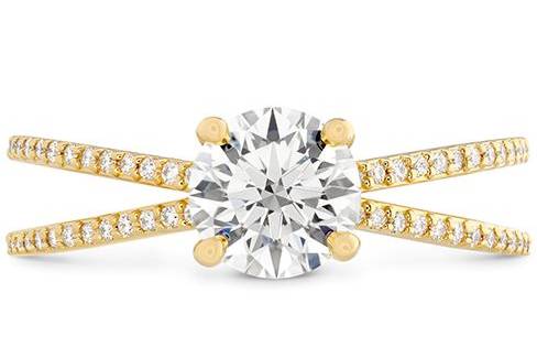 HEARTS ON FIRECAMILLA SPLIT SHANK ENGAGEMENT RINGThis beautiful engagement ring features an stylish split shank band leading up to a brilliant, round center diamond. A ring dazzling with elegance and modern appeal, this design is perfect for the trendsetting woman.