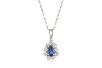 LE VIANDEKI-122514K Strawberry Gold Blueberry Sapphire Bolo Bracelet with Vanilla Diamonds