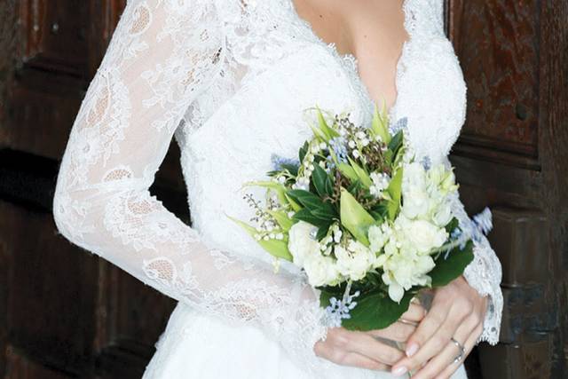 Bride holding a bouquet