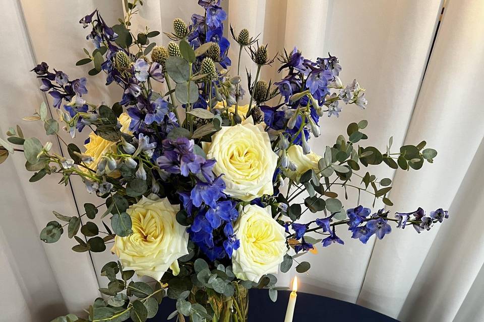 Blue & White Floral Sample