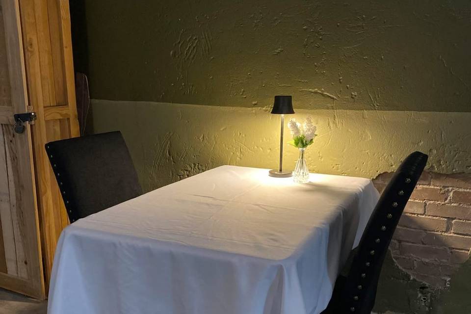 Cozy corner in the Speakeasy