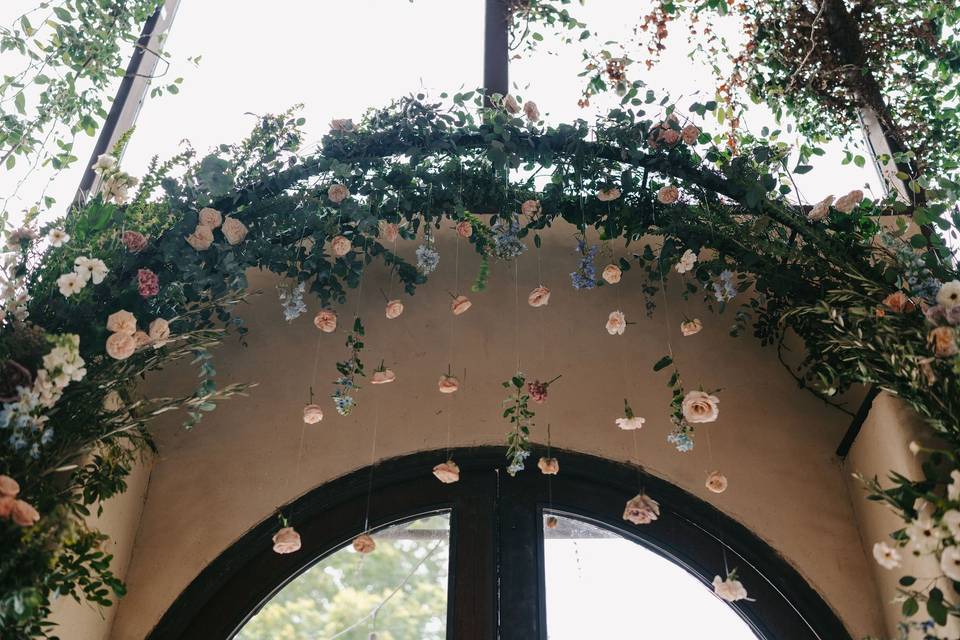 Floral ceremony arch