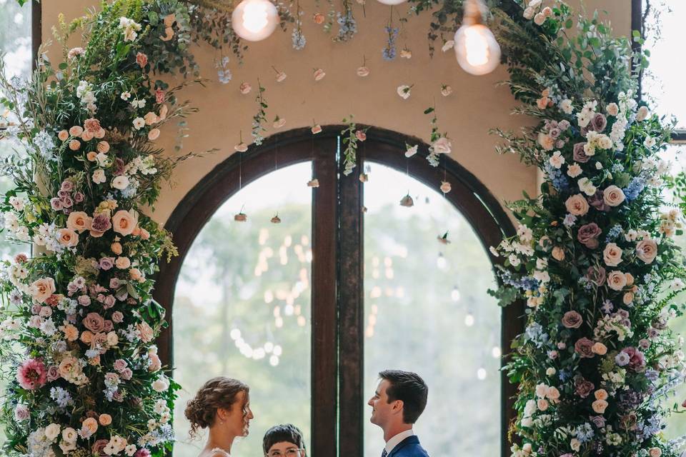 Floral ceremony arch