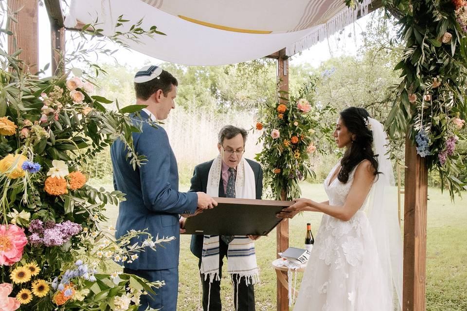 Floral chuppah