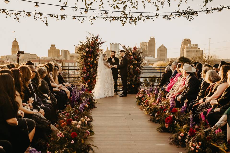Rooftop wedding