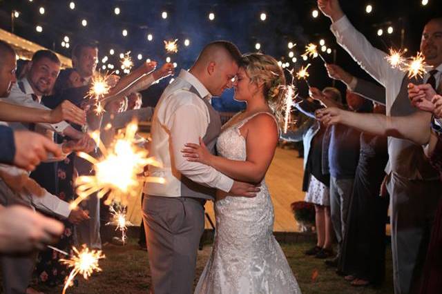 Kissing with sparklers