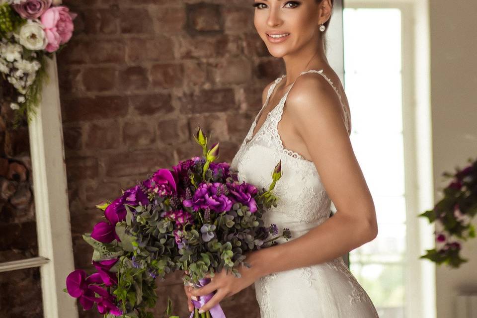 Bridal makeup and updos