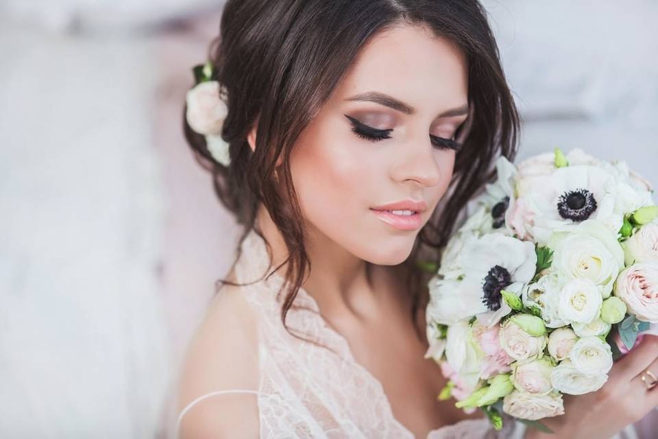 Bridal makeup and updos