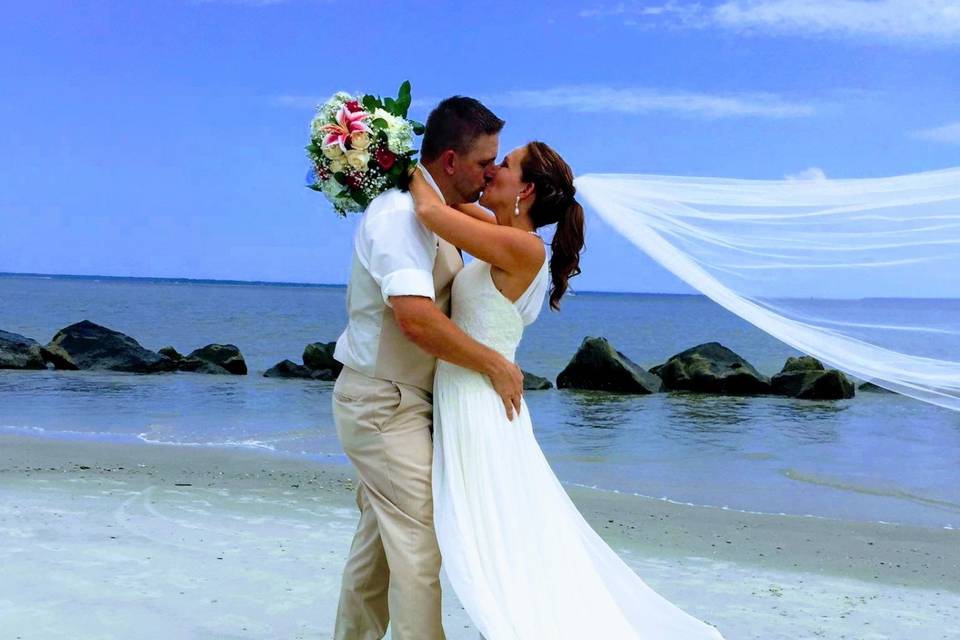 Tybee island beach wedding