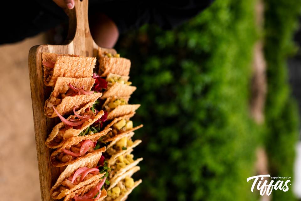 Passed hors d’oeuvres crafted