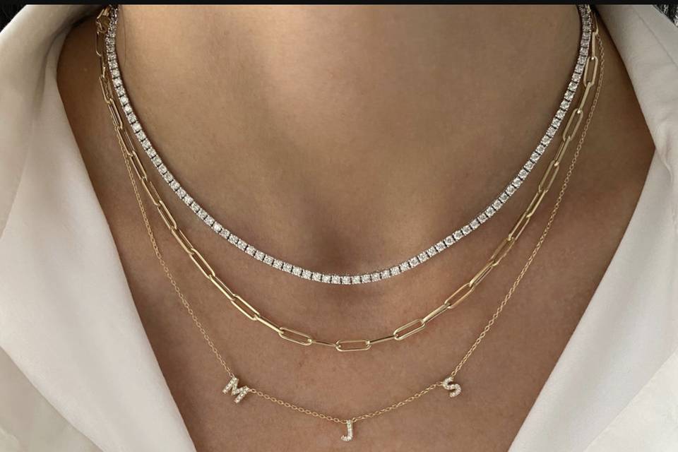 Diamond style necklace