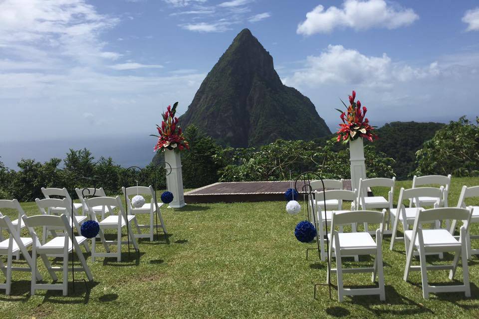St Lucia Wedding display