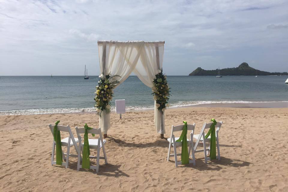 St Lucia Wedding Display